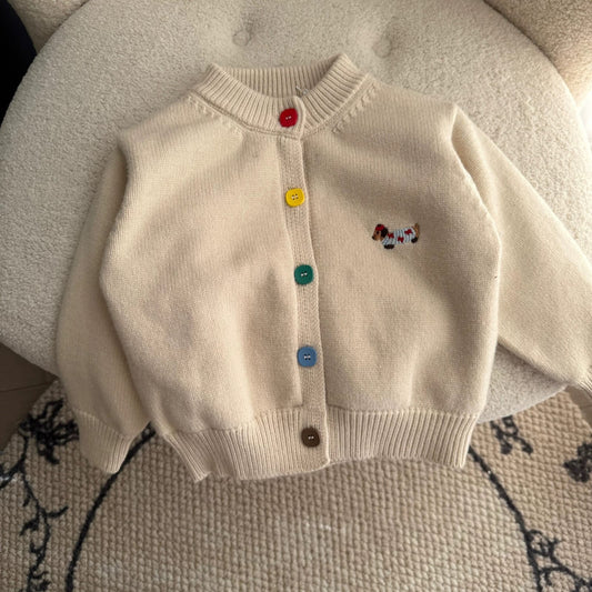 Cardigan Infantil Tricô Cachorrinho