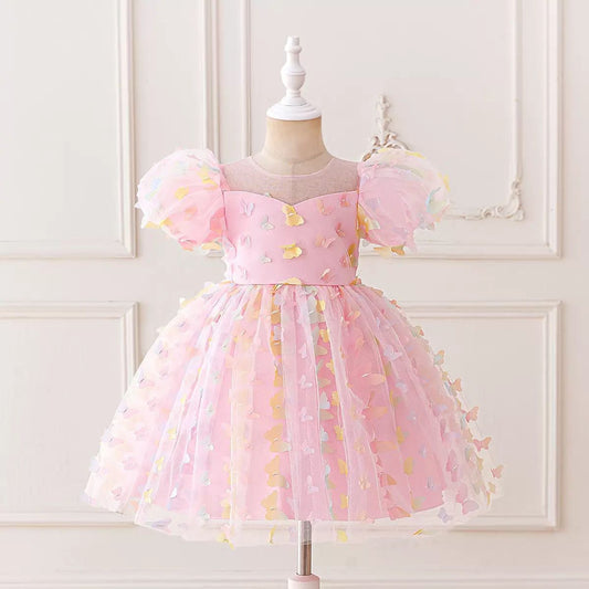 Vestido Infantil Tule Borboletinhas