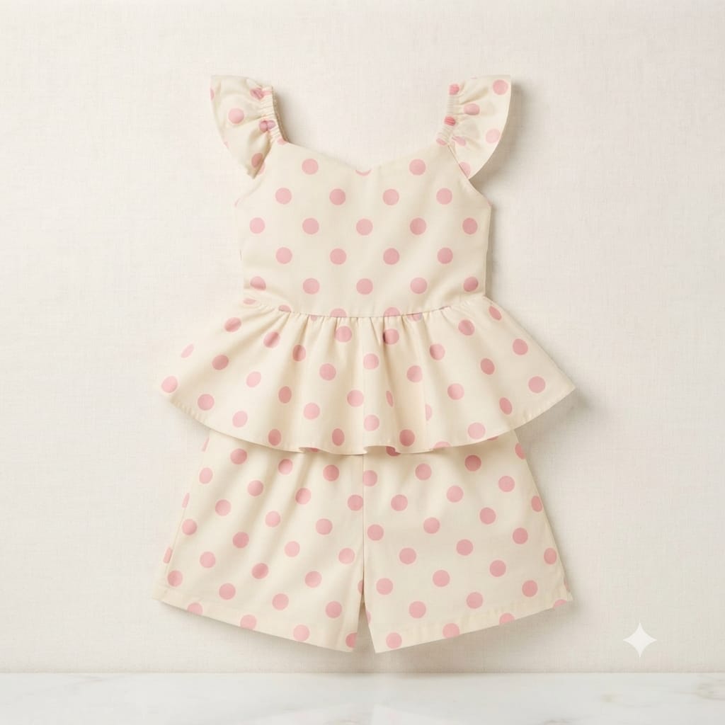 Conjunto Blusa Babado Poá
