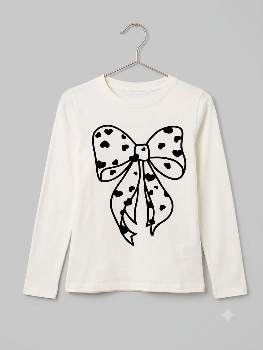 Blusa Infantil Feminina Lacinho