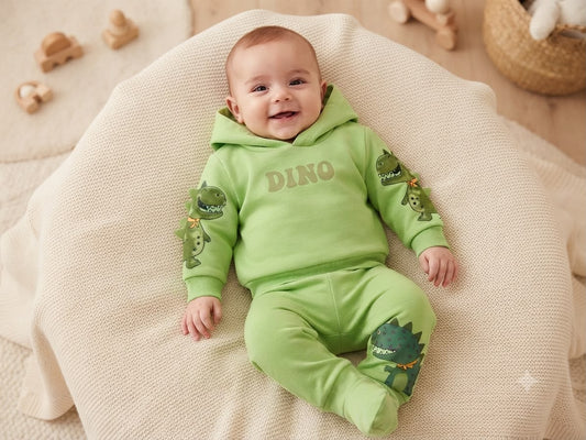 Conjunto Infantil Flanelado Dinossauro