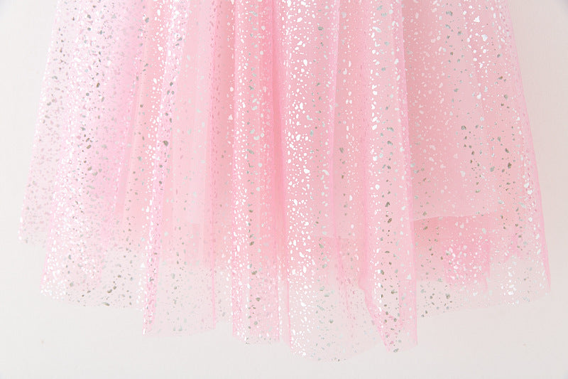 Vestido Infantil Tule Brilhos