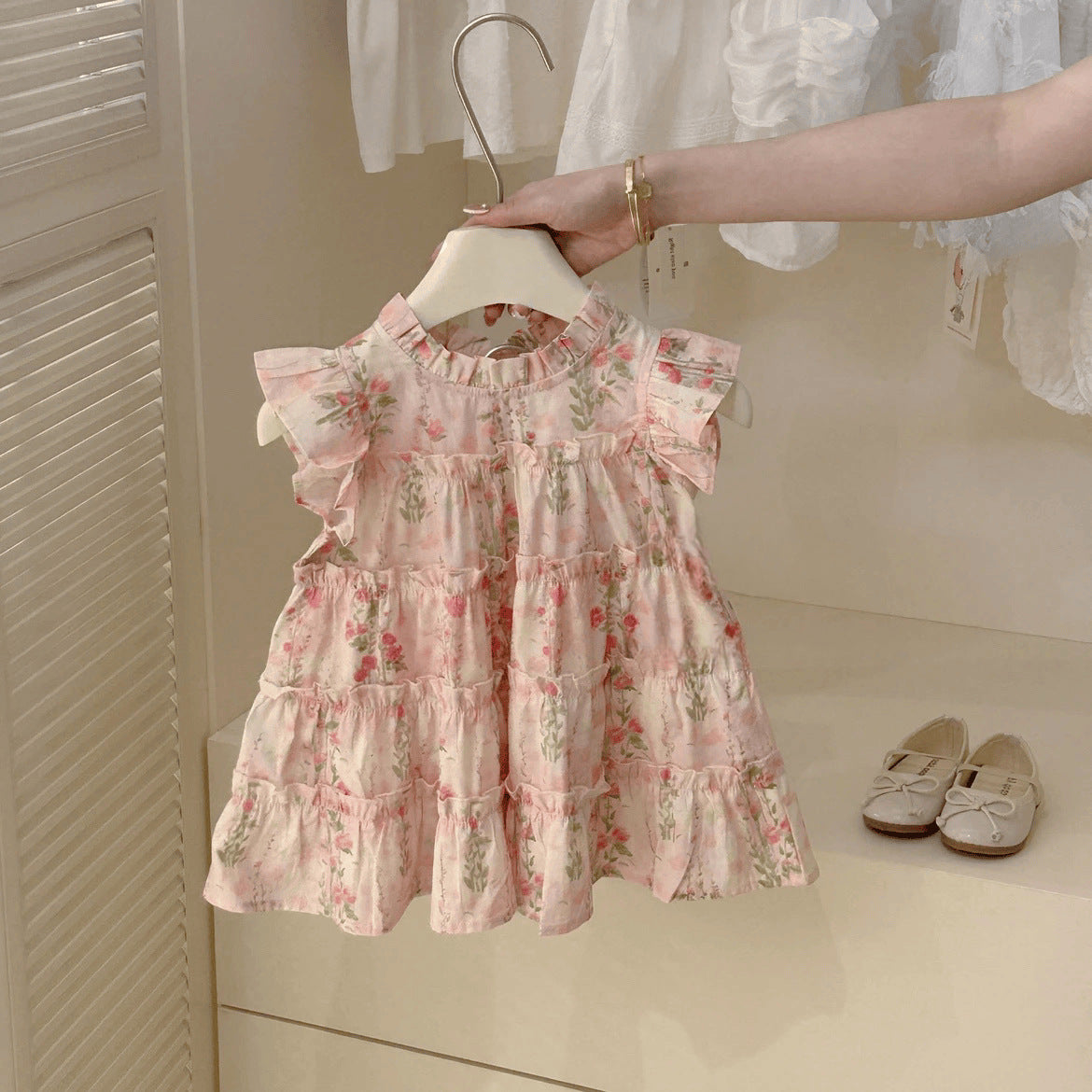 Vestido Infantil Floral Camadinhas