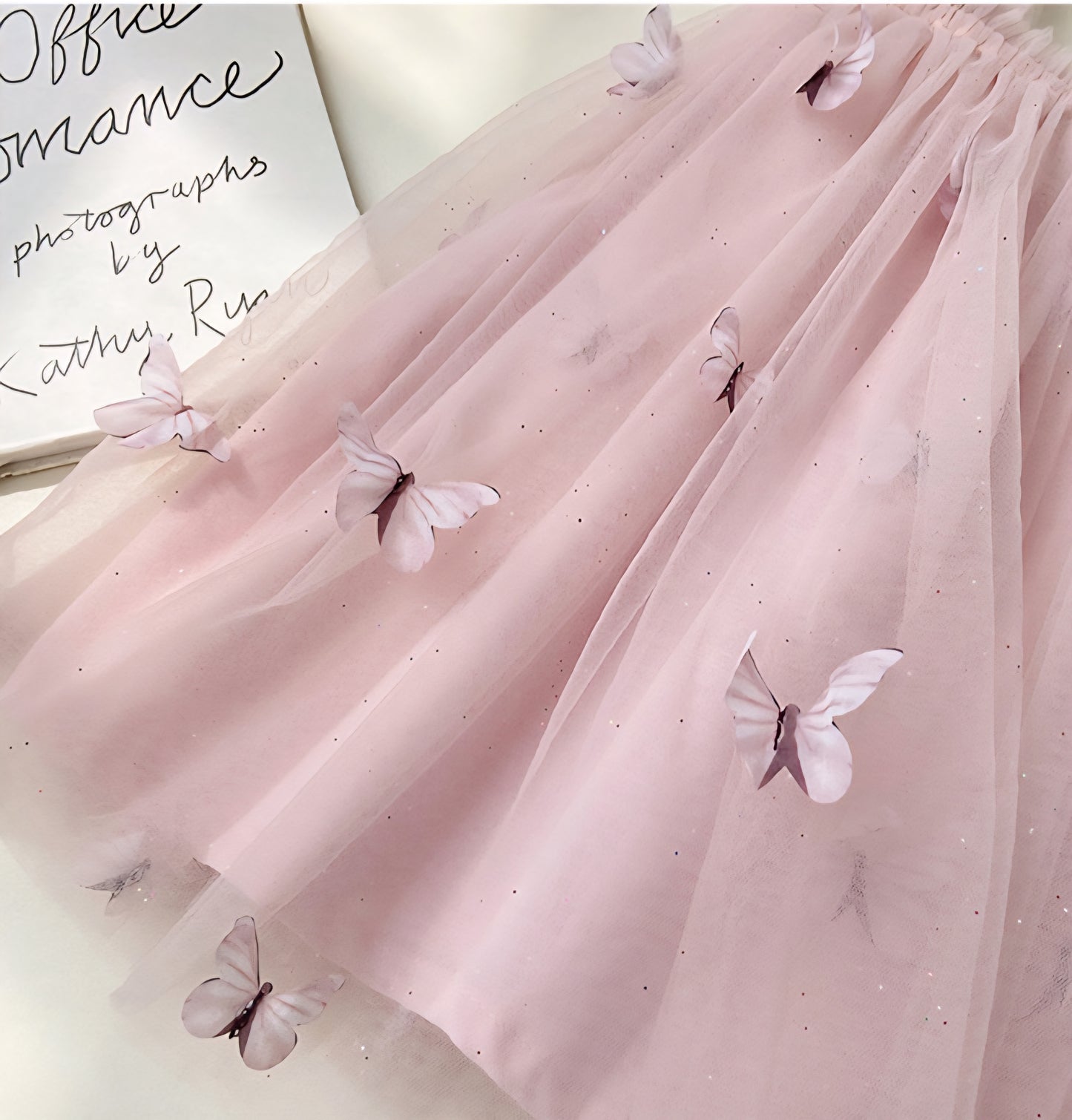 Vestido Infantil Borboletinhas Tule