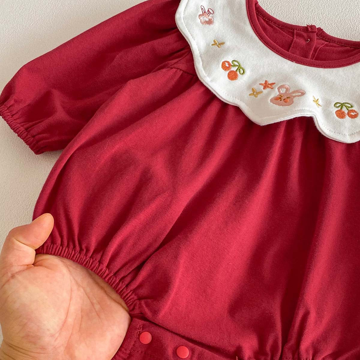 Body Infantil Feminino Vermelho Golinha