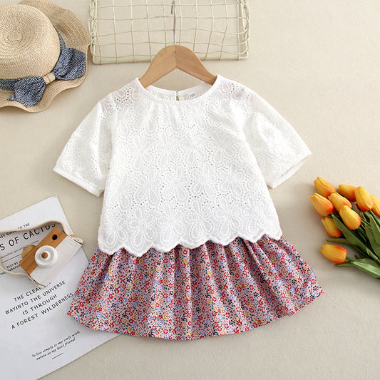 Conjunto Infantil Feminino Rendinha Floral