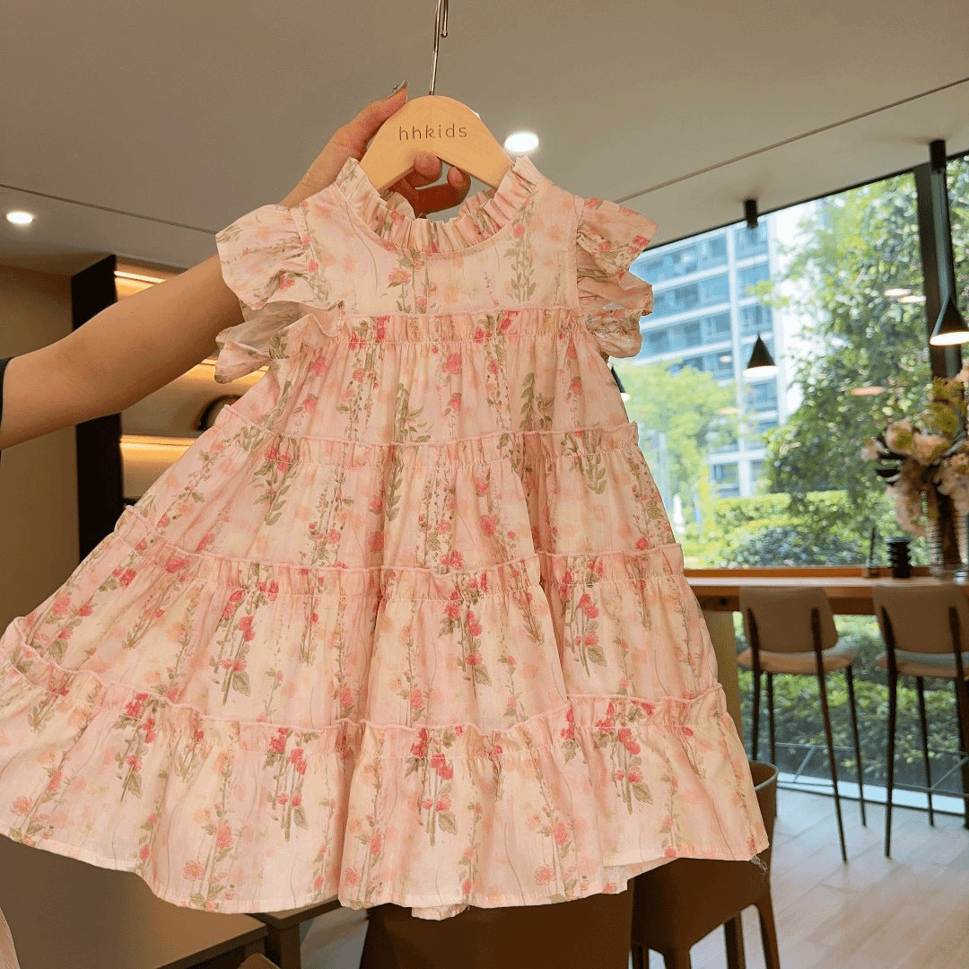 Vestido Infantil Floral Camadinhas