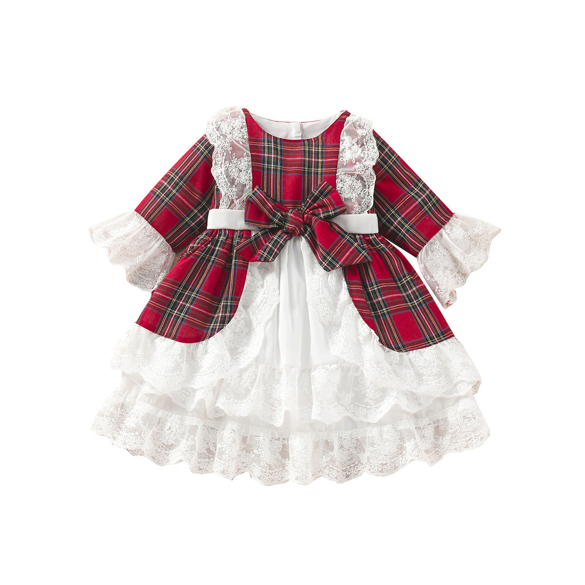 Vestido Infantil Natalino Rendinha