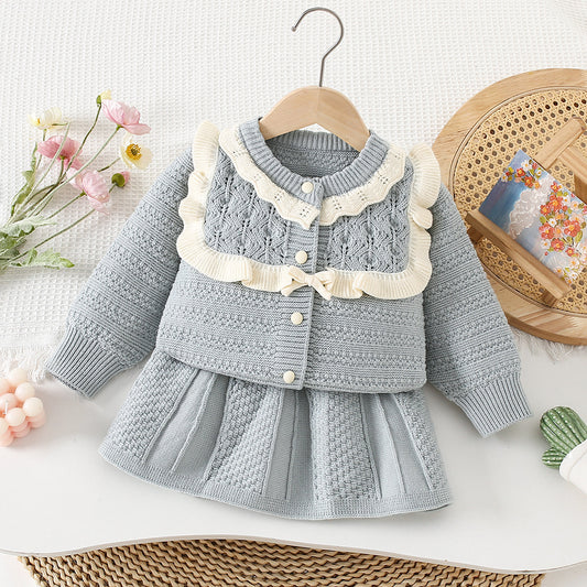 Conjunto Infantil Tricô Botões