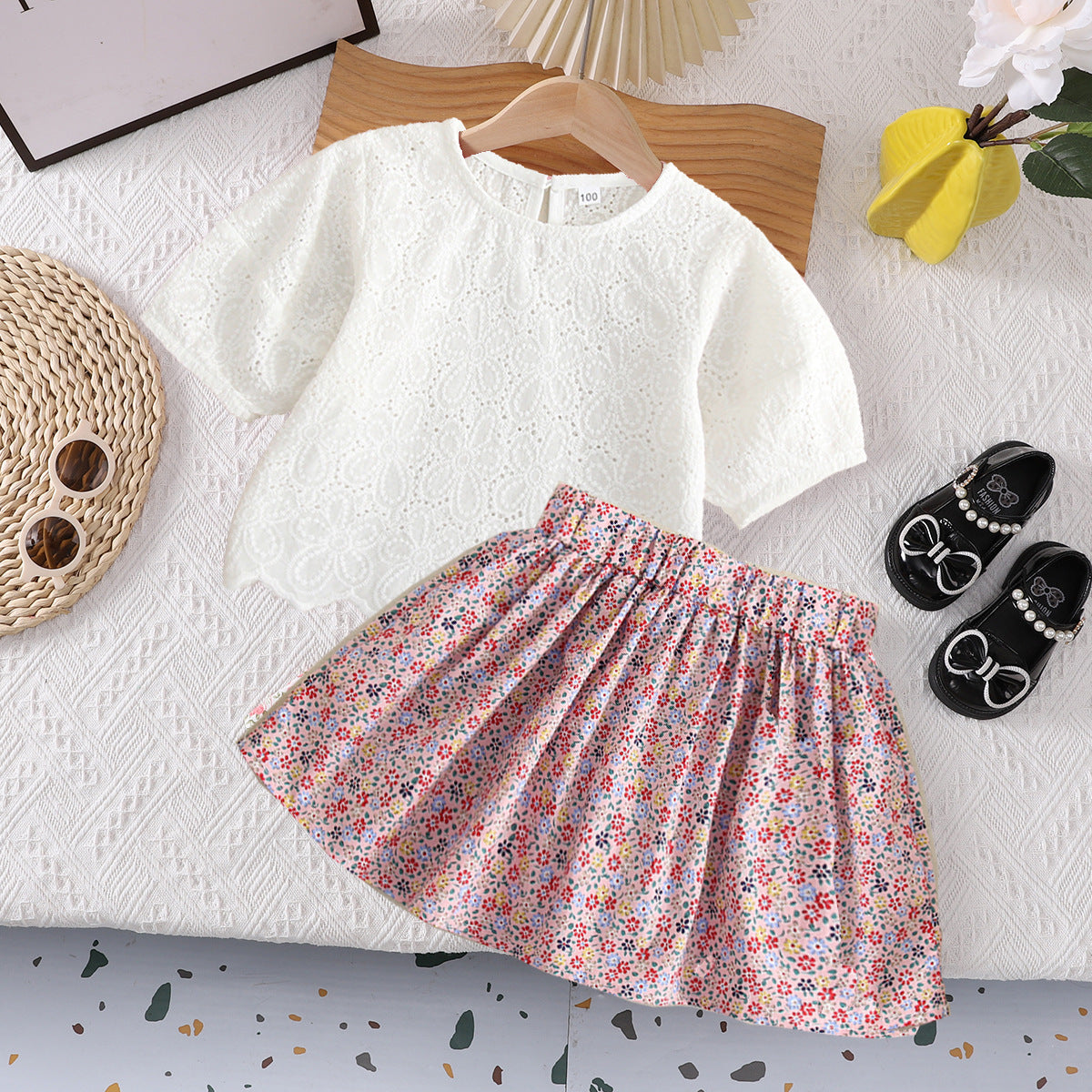 Conjunto Infantil Feminino Rendinha Floral