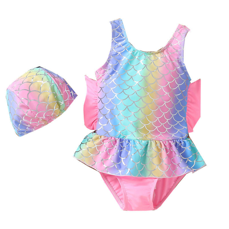 Maiô Infantil Sereia + Chapéu