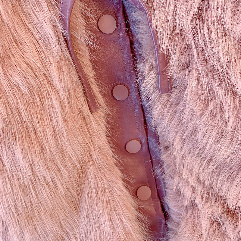 Casaco Infantil Feminino Rosa de Pelos