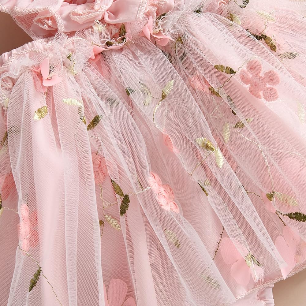 Body Infantil Feminino Tule Florzinhas