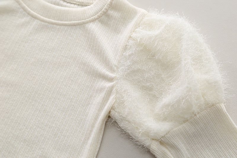 Conjunto Infantil Feminino Inverno Tweed 3 Peças