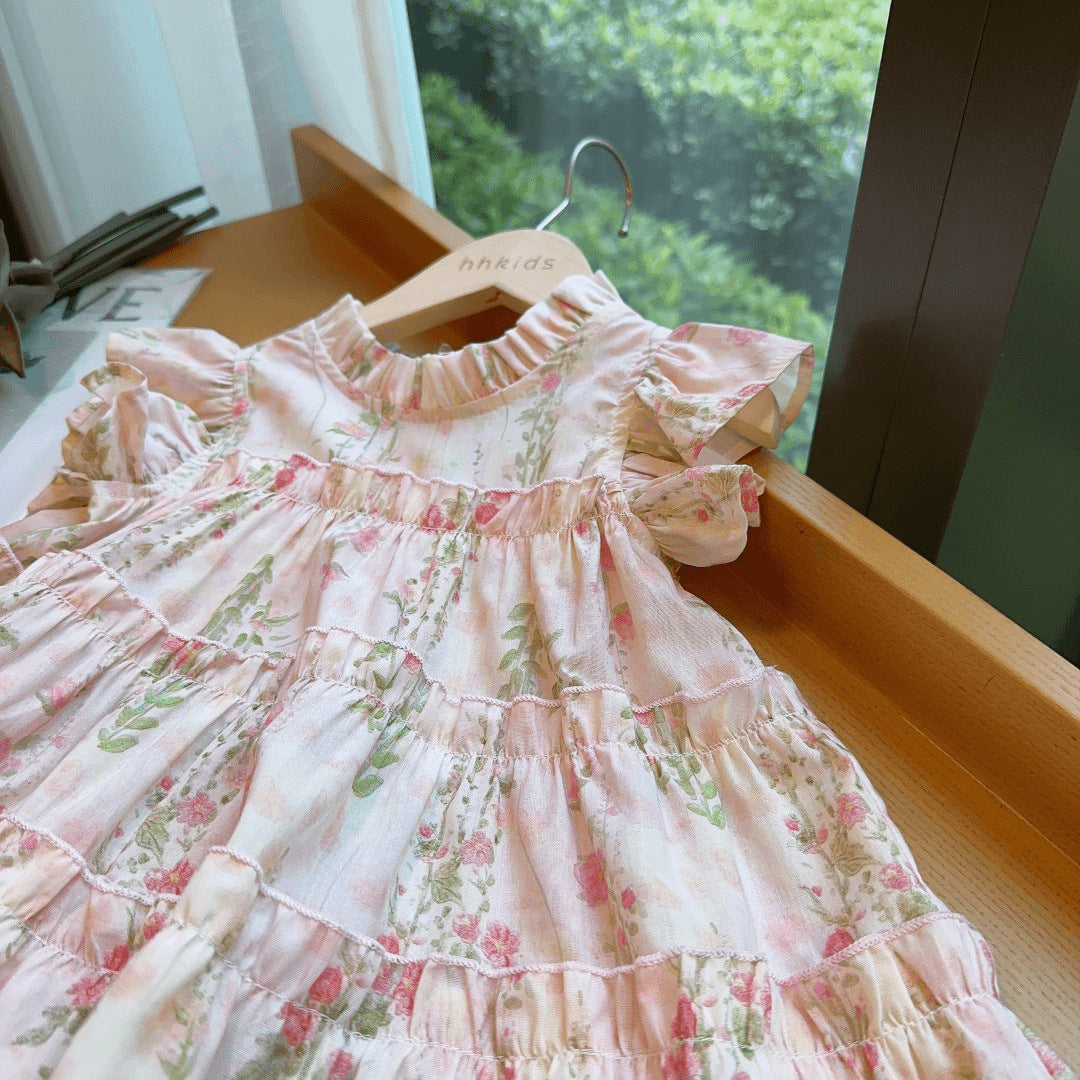 Vestido Infantil Floral Camadinhas
