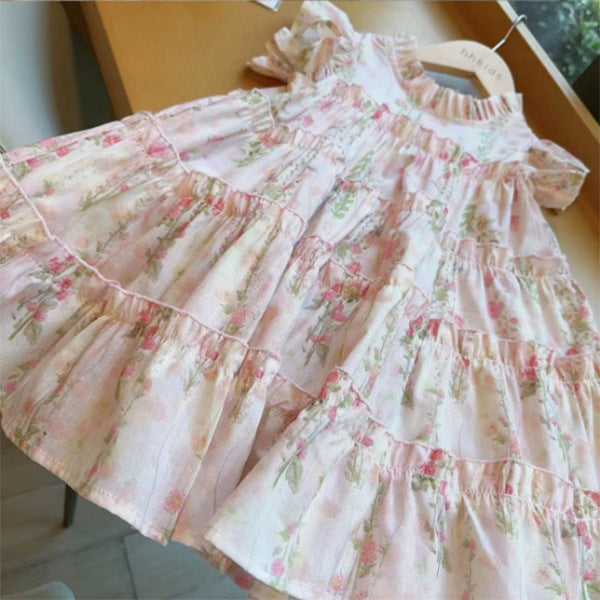 Vestido Infantil Floral Camadinhas