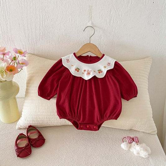 Body Infantil Feminino Vermelho Golinha