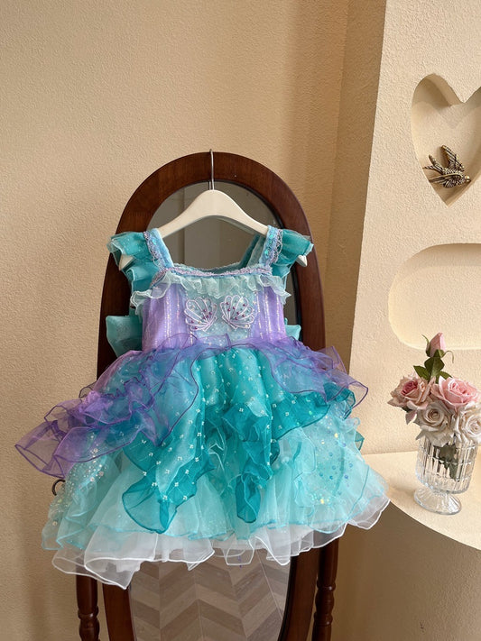 Vestido Infantil com Laço Sereia
