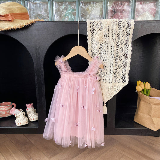 Vestido Infantil Borboletinhas Tule