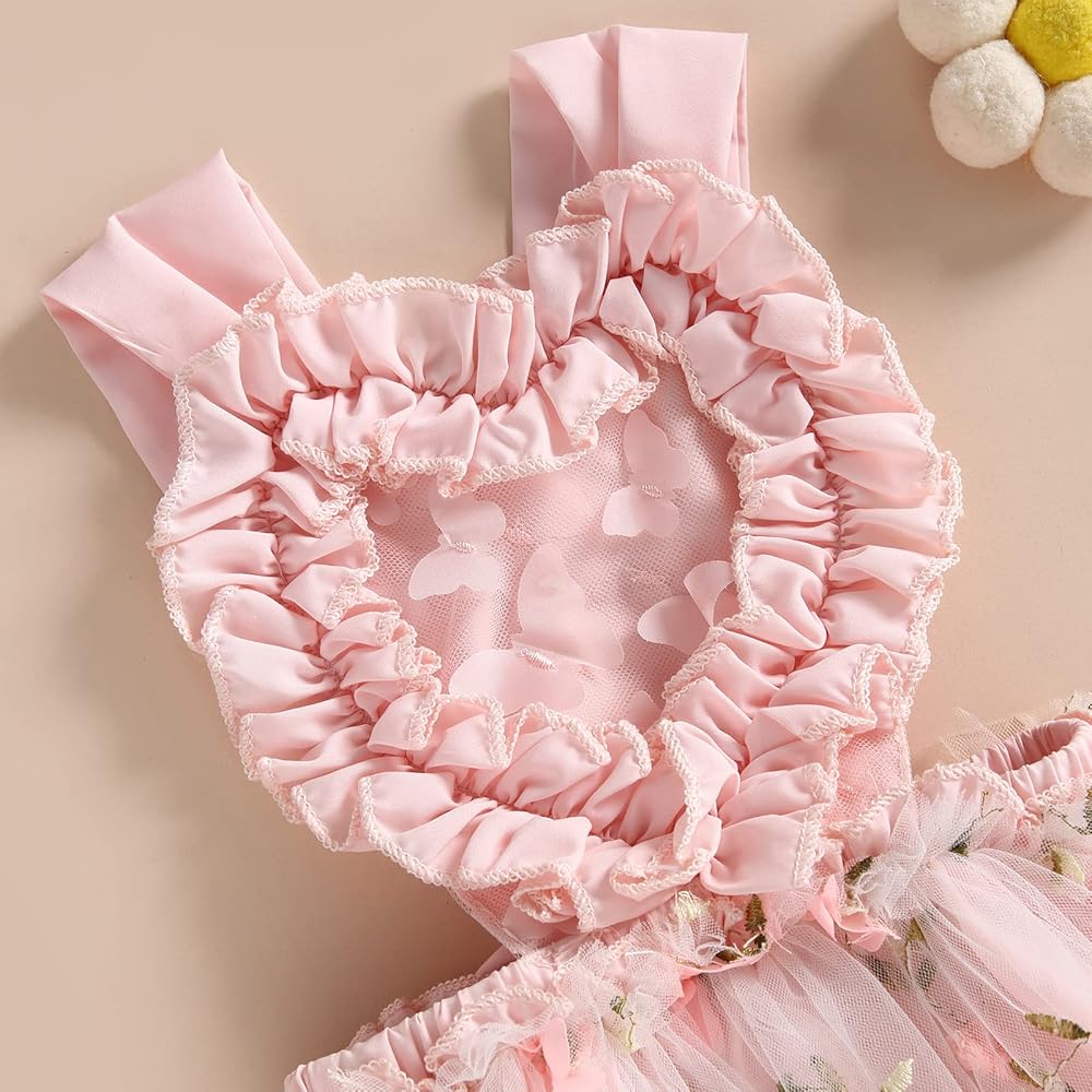 Body Infantil Feminino Tule Florzinhas