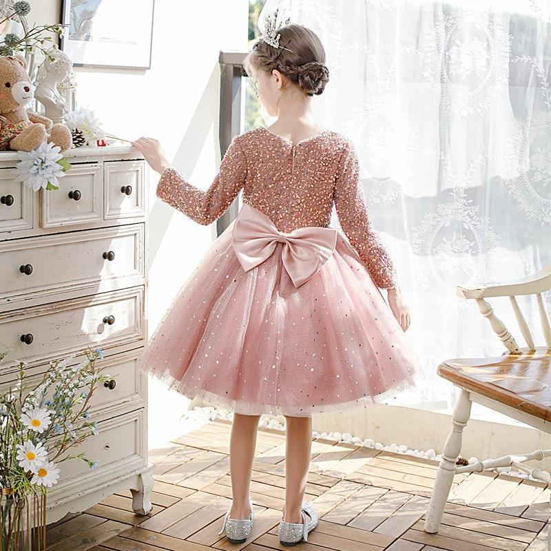 Vestido De Festa Infantil Brilhante Lacinho