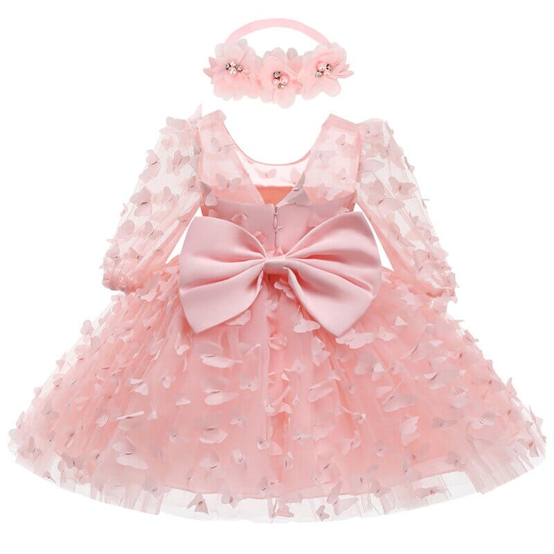 Vestido Infantil Borboletinhas + Faixa