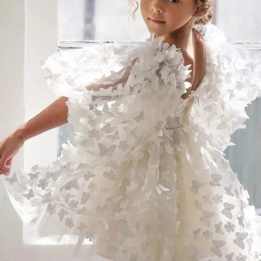 Vestido Infantil Tule Borboletinhas