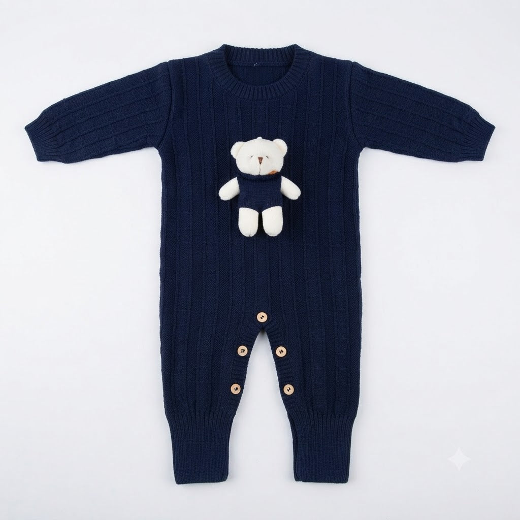 Macacão Tricot Urso Pelúcia