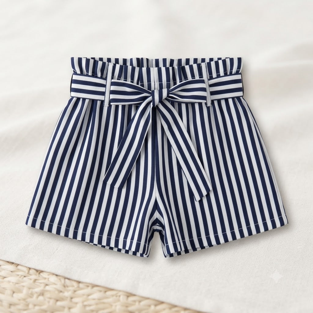 Shorts Listrado Laço