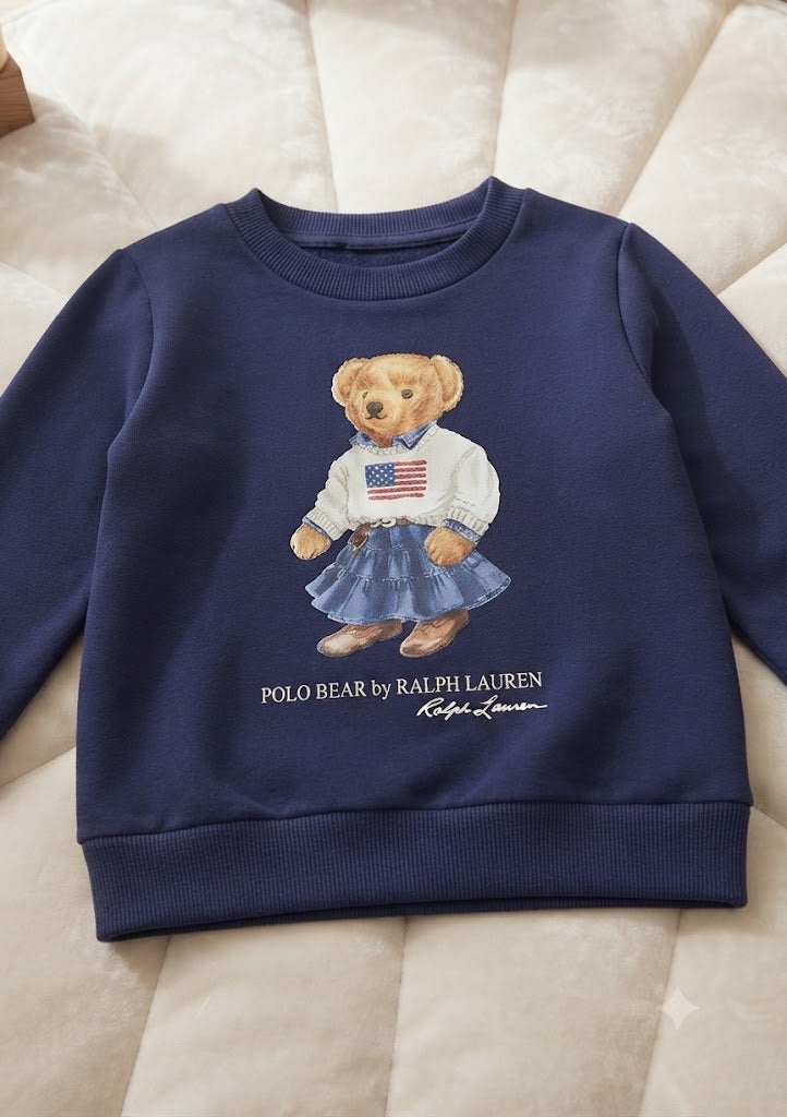 Moletom Infantil Feminino Ursinho RL