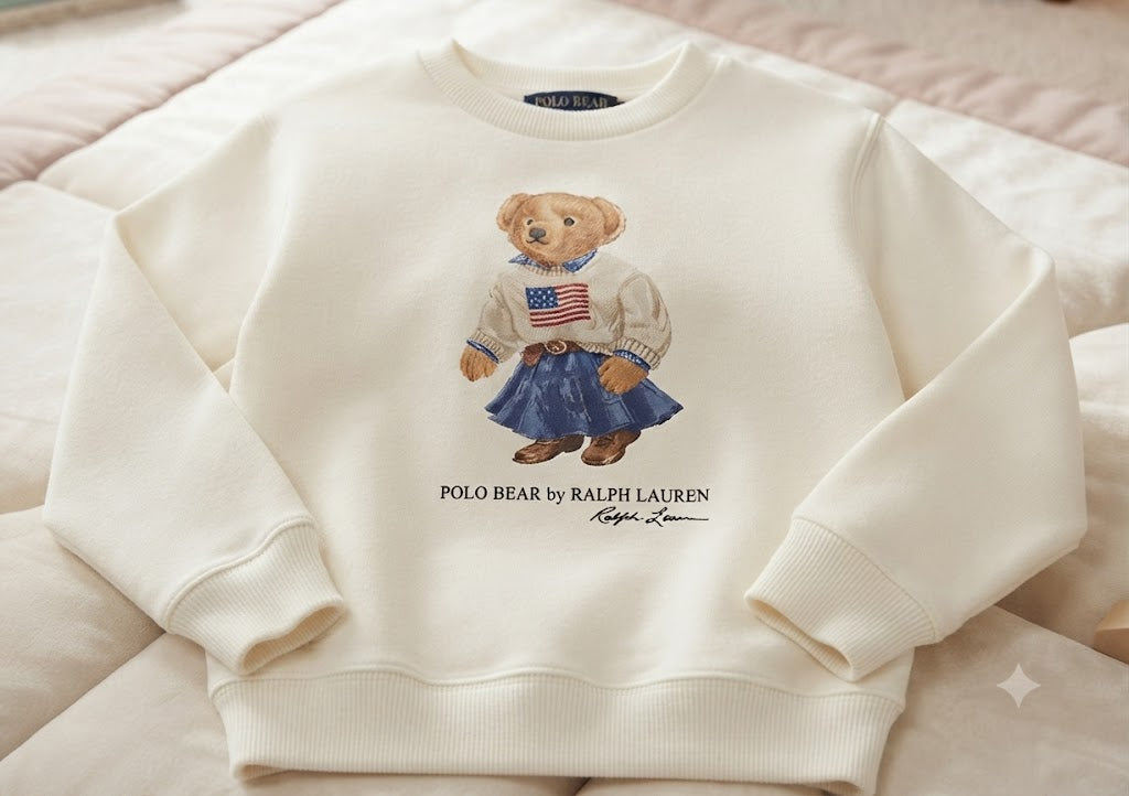 Moletom Infantil Feminino Ursinho RL