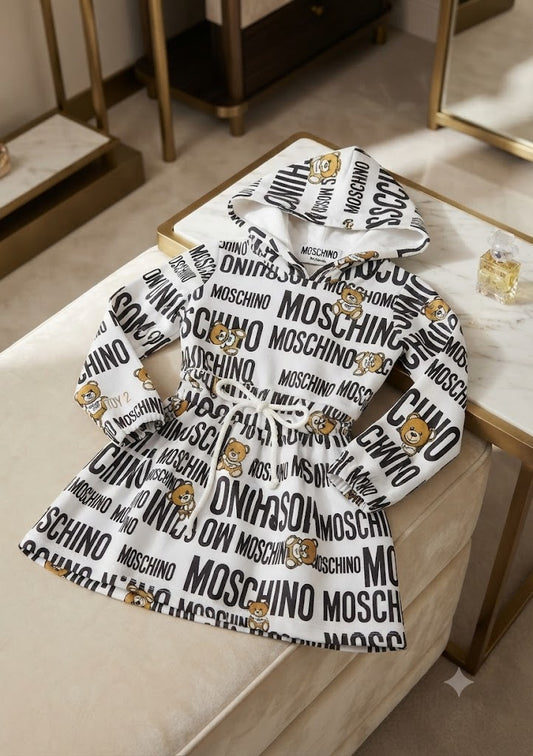 Vestido de Moletom Infantil Ursinho