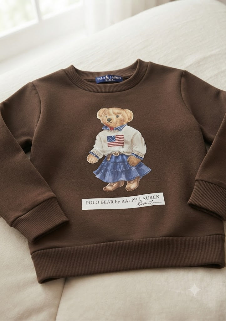 Moletom Infantil Feminino Ursinho RL