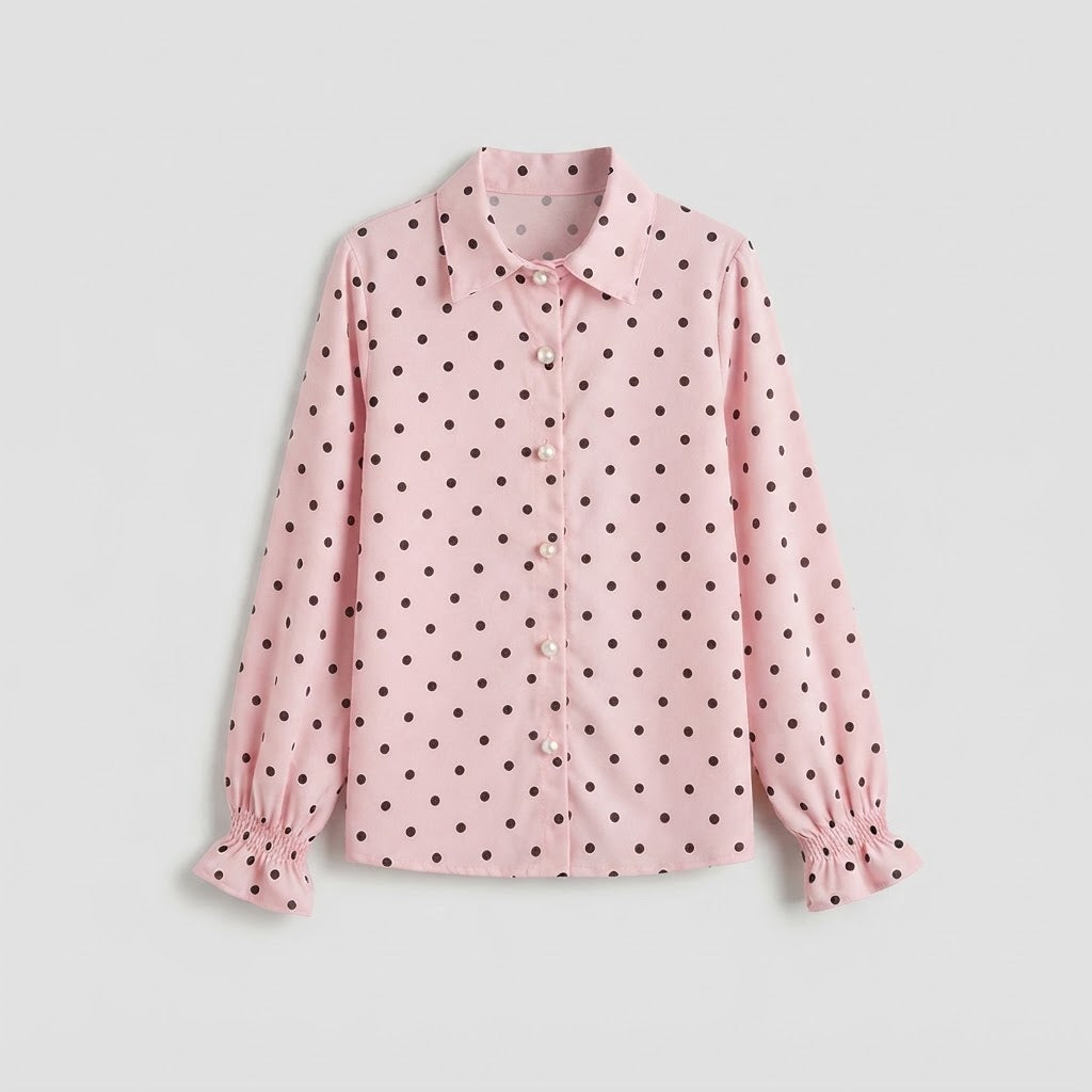 Camisa Manga Longa Poá
