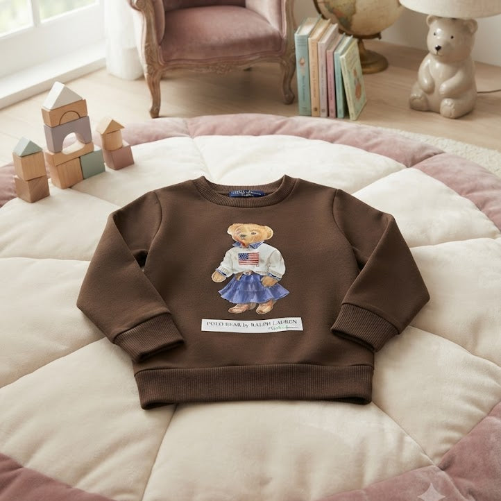 Moletom Infantil Feminino Ursinho RL