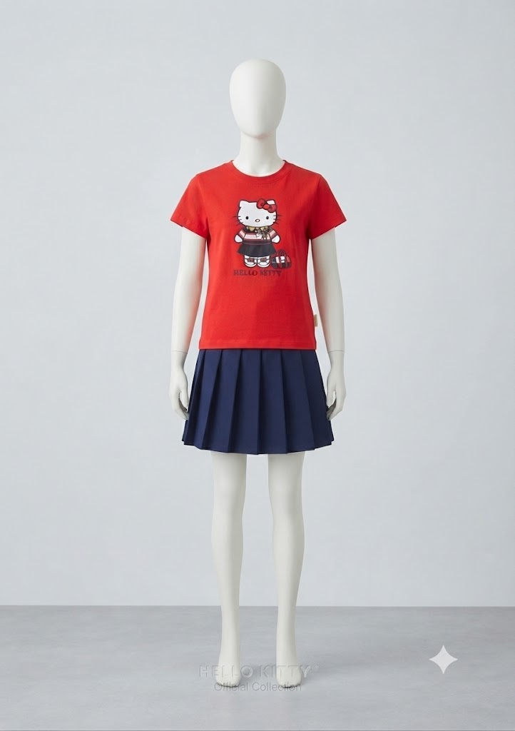 Conjunto Saia Hello Kitty Bolsa